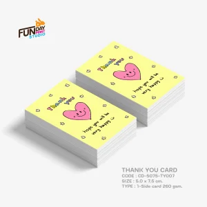 การ์ดขอบคุณ Thank you card TY007